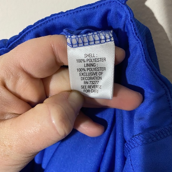 Candie’s royal blue spaghetti strap flowy blouse S - Picture 5 of 5